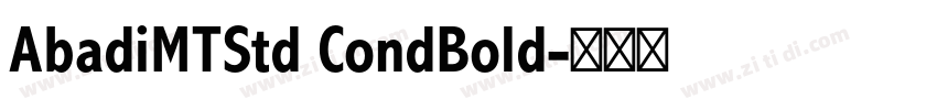 AbadiMTStd CondBold字体转换